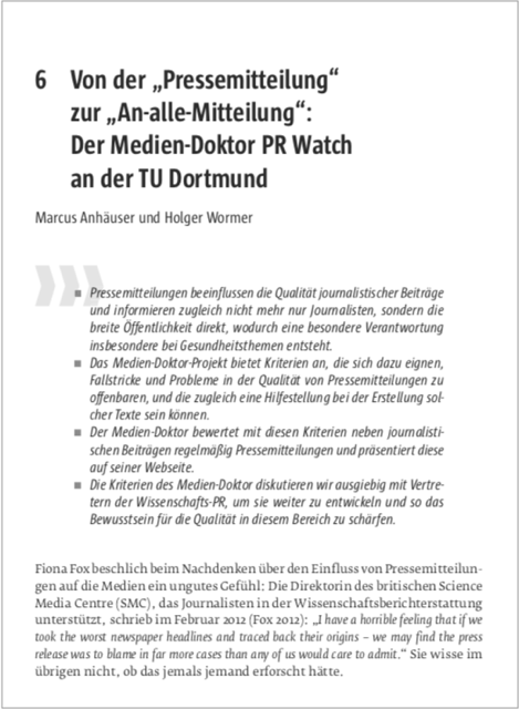Medien-Doktor PR Watch 